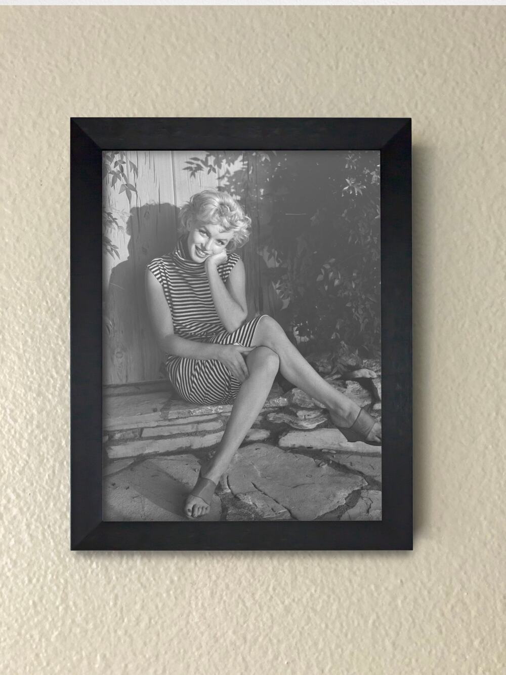Marilyn Monroe Framed Wall Art Portrait Picture | Hollywood Glam Decor